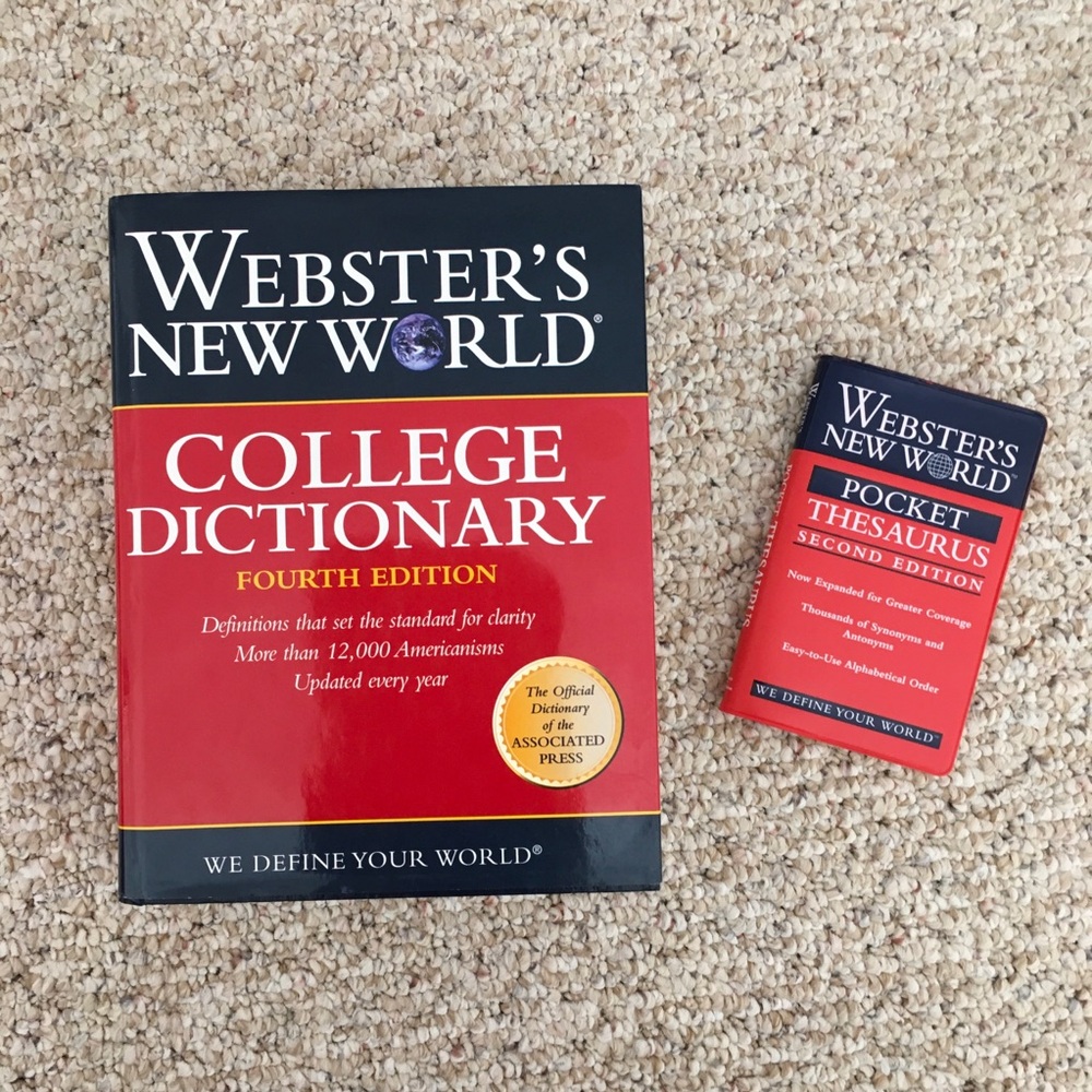 Webster Dictionary & Pocket Thesaurus Set